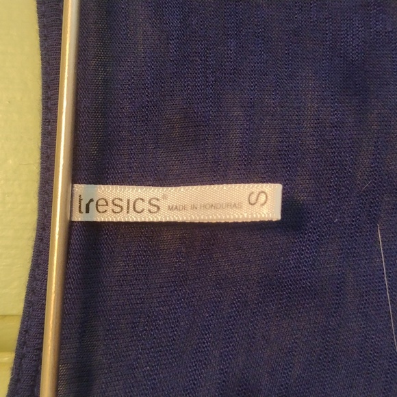 Women's Tresics spaghetti strap slouch front navy racerback tank Small - Picture 4 of 6